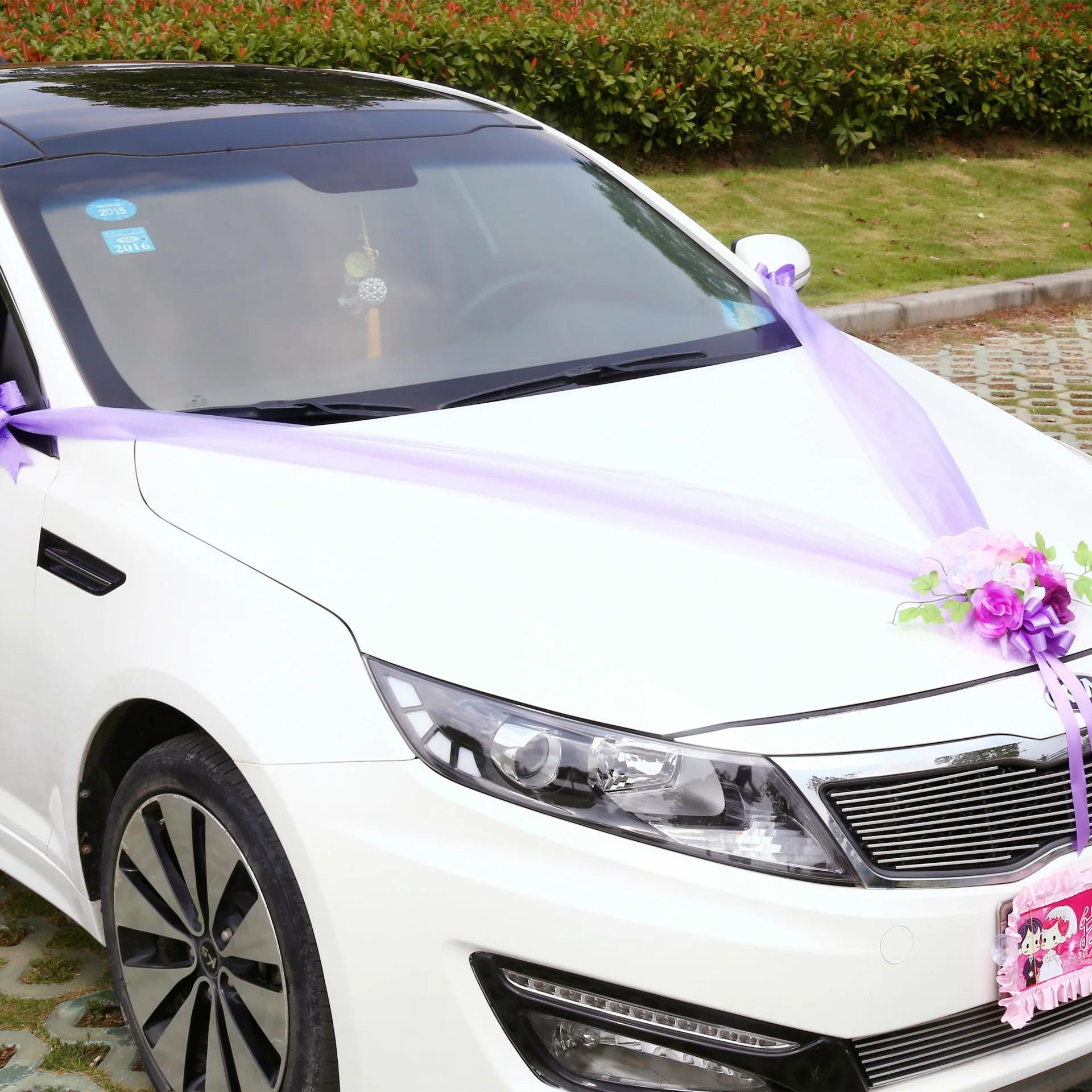 DIY Kunstbloem Bruiloft Auto Decoratie Set Valentijnsdag Cadeau Feest Vakantie Artikelen Romantische Zijde Nep Roos Pioenroos