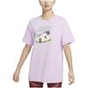 Nike Sportswear Graphic Sneaker Logo Print Short Sleeve T-Shirt Women Tops Pink Purple DR9021-530