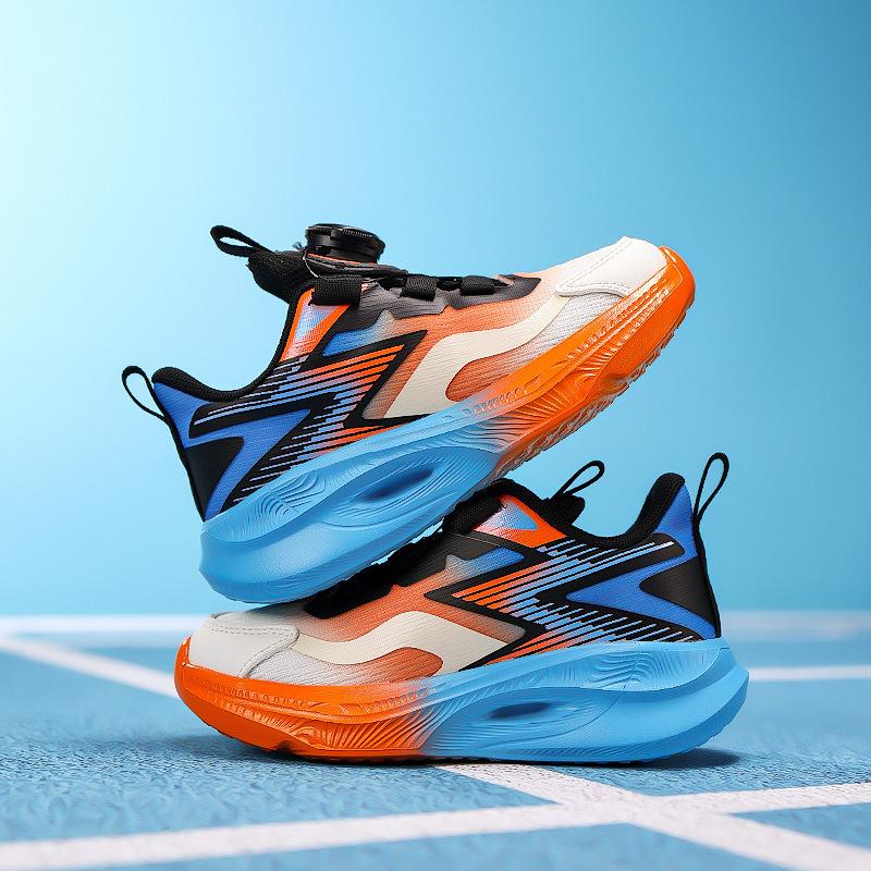 Boys Shoes 2025 Autumn New Children's Mesh Sports Shoes Knob Buckle Primary School Girls Casual Running Shoes