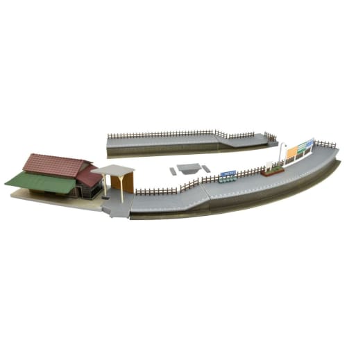 Tomytec Building Collection Kenkore 060-2 Station E2 Curved Platform Inside, C280 Compatible, Diorama Supplies 335221