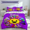 3pcs Custom Name Sprunki Themed Bedding Set,Includes 1 Duvet Cover and 2 Pillowcases,All-season Bedroom Decor