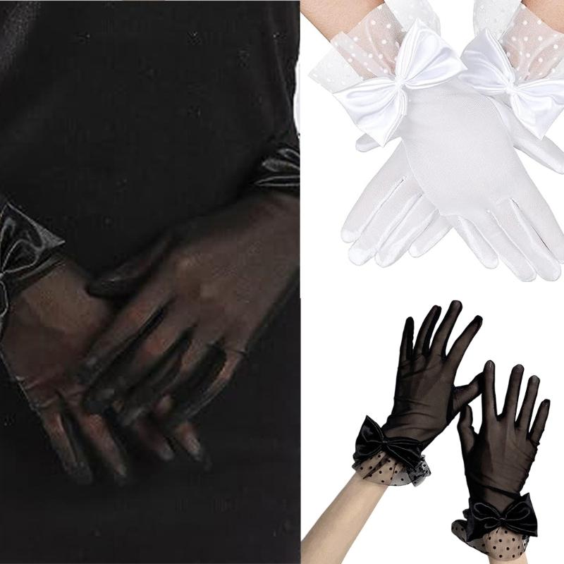 Gants en dentelle pour événement formel, fête, costume, gants élégants de mariage, unisexe adulte, performances scéniques, gants