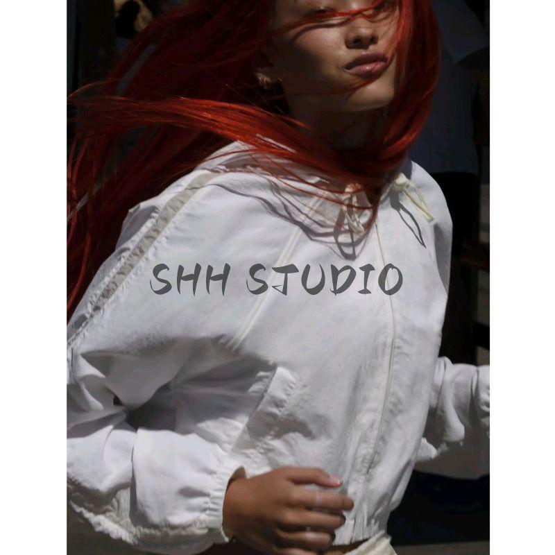 Autumn New Women's Clothing French Minimalist Style Hooded Collar Long Sleeves Nylon Short Jacket Outwear 4341989