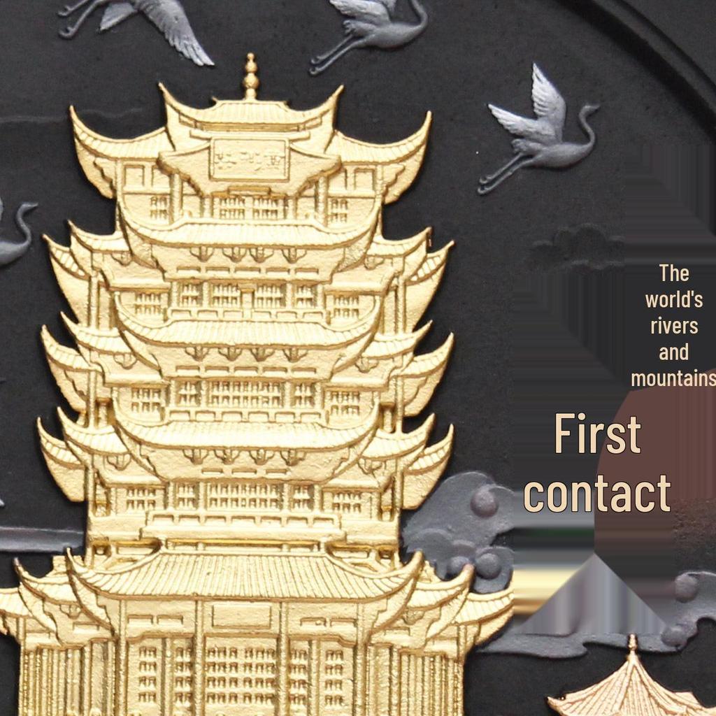 Yellow Crane Tower Scenic Handcrafted Ornaments - Custom Creative Business Gifts