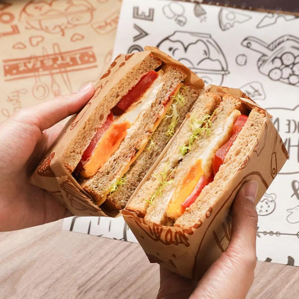 Oil-Proof Food Wrapper Paper High Temperature Resistant Parchment Paper  Burger