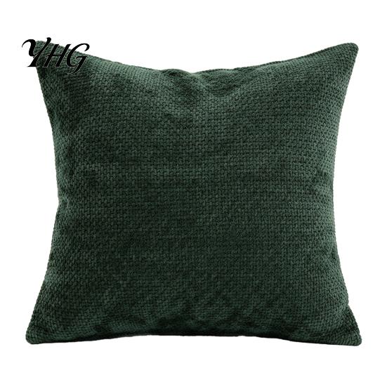 Invisible Zipper Pillow Case Weave Texture Cushion Case, Chenille Throw Cover, Solid Color Cover Durable Decorative Covers with for Living Room