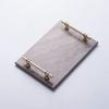 Nordischer Stil Marmor Serviertablett Schmuck Kosmetik Dekoratives Display 30x20cm Quadratische Stein Schale