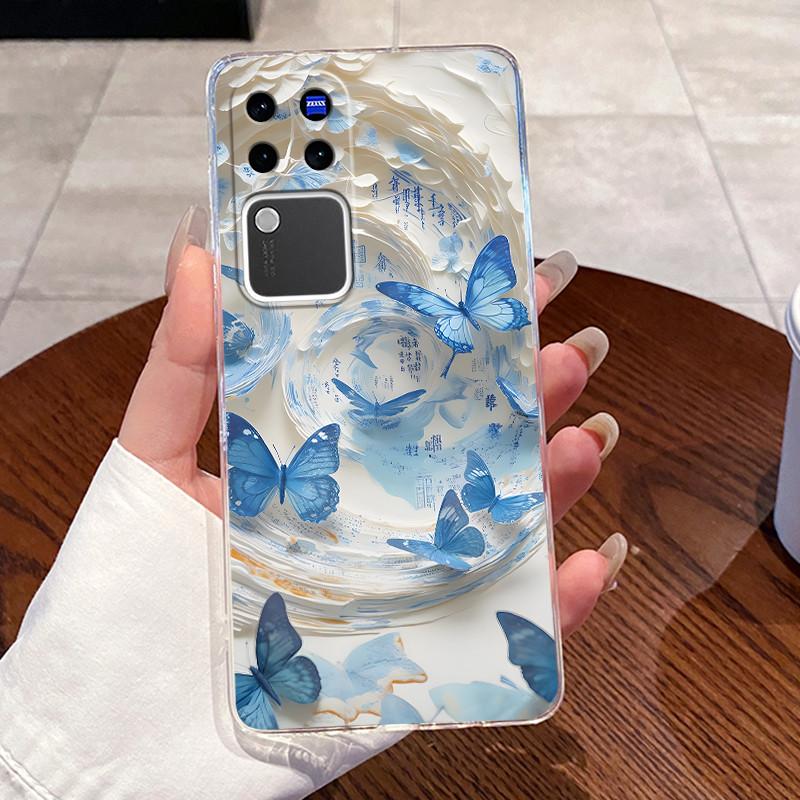 Jelly Casing For Vivo V30 Pro V2319 VivoV30 V2318 Clear Silicone Soft TPU Back Cover Cute Cat Rabbit Heart Protective Case