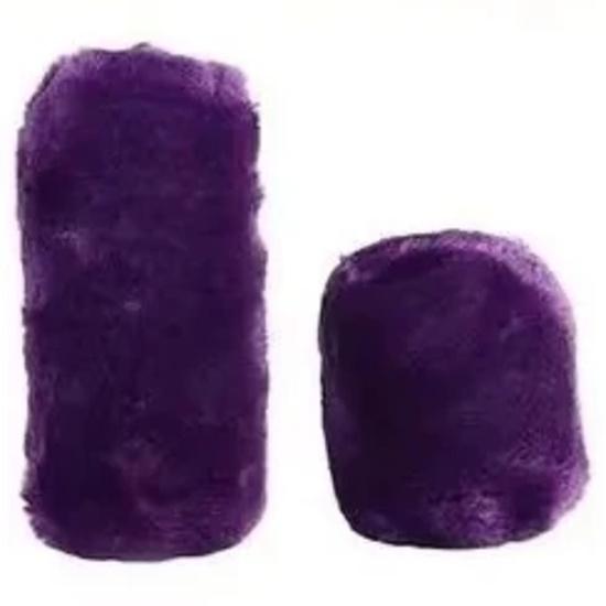 New Soft Warm Long Wool Fuzzy Steering Wheel Cover Handbrake Cover Gear Covers Car Accessory Sheep Fur Plush Protector Cover фиолетовый