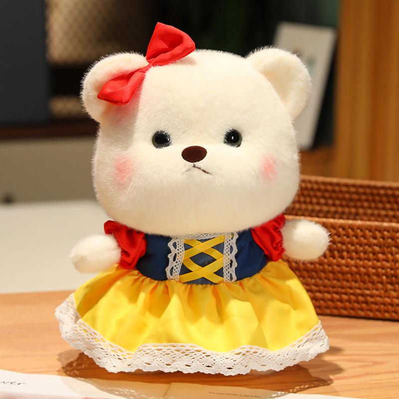 Liebliches Mädchen Herz Bär Plüschtiere Kawaii Stofftiere Weiche Babyschlafpuppe Valentinstagsgeschenk Für Selfie-Requisiten