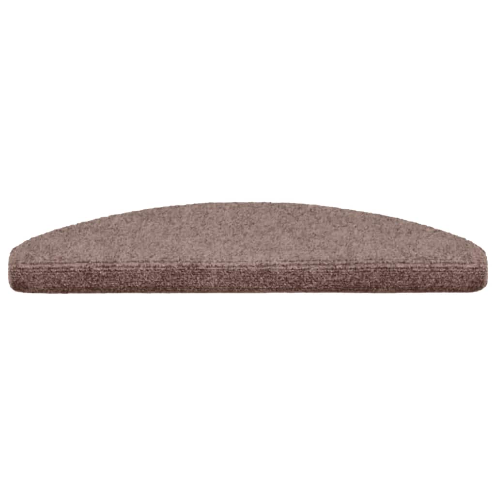 vidaXL Stufenmatten Selbstklebend 15 Stk. 65x21x4 cm Hellbraun Halbrund Groß