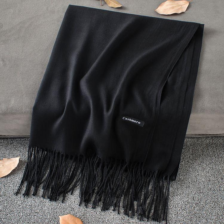 Sciarpa in cashmere spessa ed estesa autunno e inverno 2024, versatile sciarpa calda da donna, sciarpa a doppia faccia, scialle