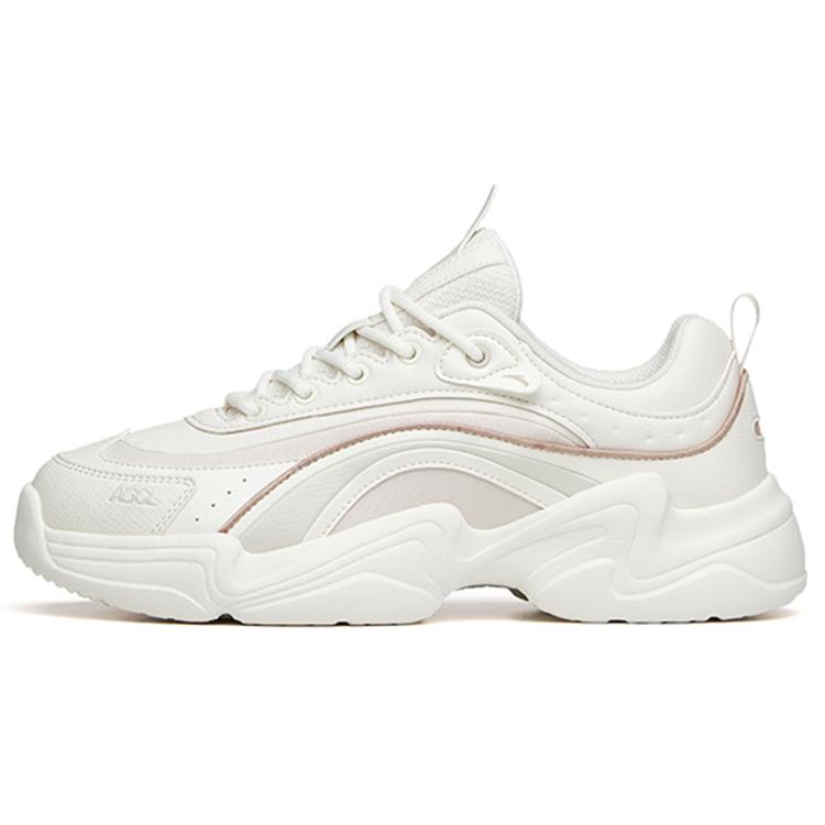 New Anta Life Collection Low Top Chunky Sneakers Women's White Gray Patchwork 922138890-6