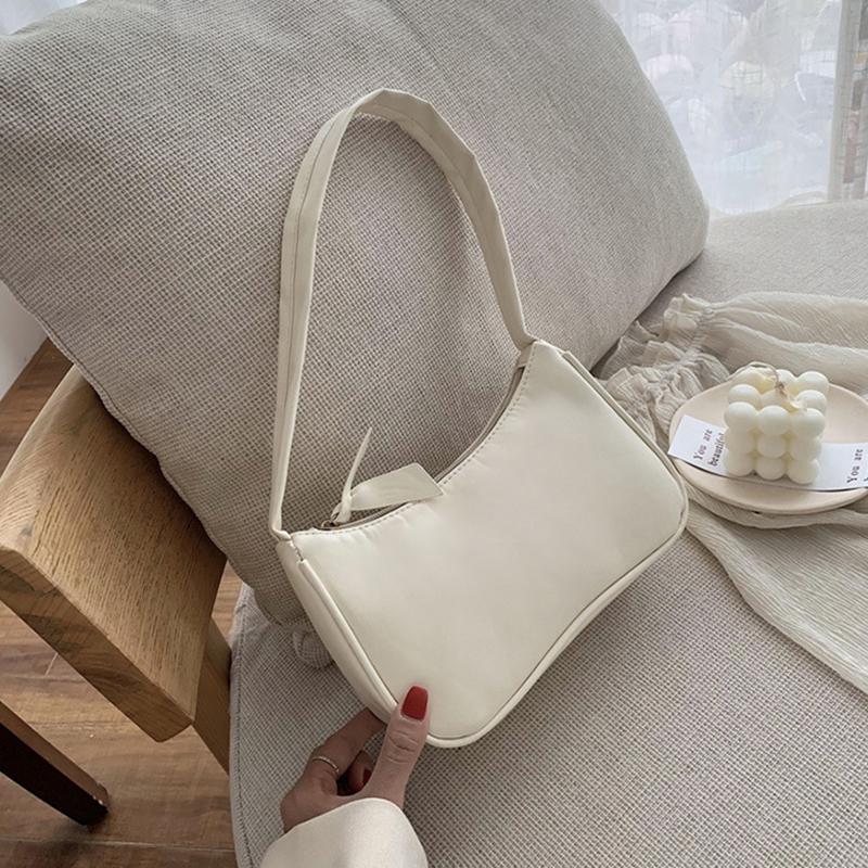 1Pc Retro Bow Forearm Bag, Women's PU Leather Handbag, Outdoor Shopping Fashion Versatile Women's Bag