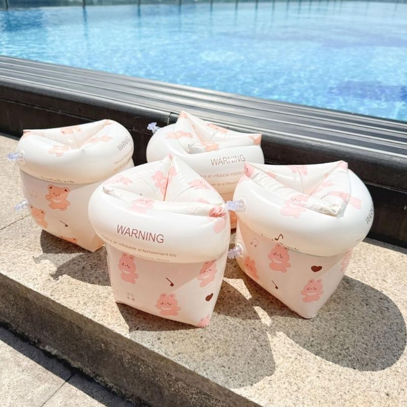 2Pcs Children Swimming Gear Arm Swimming Rings Toddler Inflatable Kids Arm Float Rings Arm Bands Kids Swim Arm Floaties