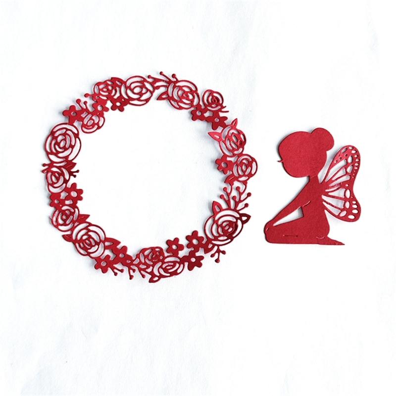 Butterfly Girl Cutting Dies Carbon Steel Die Cut Templates Metal Embossing Stencils for Scrapbooking Card Making Journal