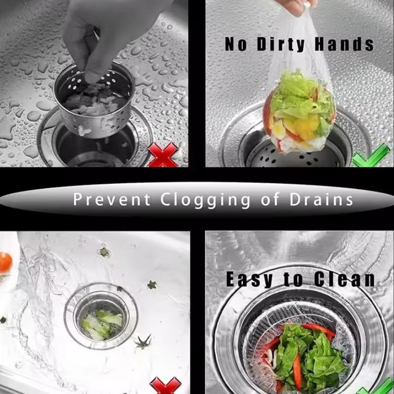 100 200 Disposable Kitchen Sink Filter Sewer Drain Anti Blocking Garbage Bag Pool Leak Mesh Strainer Sink Garbage Net