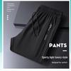 Men's Plus Size Quick-Dry Ice Silk Joggers - High Elasticity, Breathable, Straight Leg, Outdoor Casual Pants