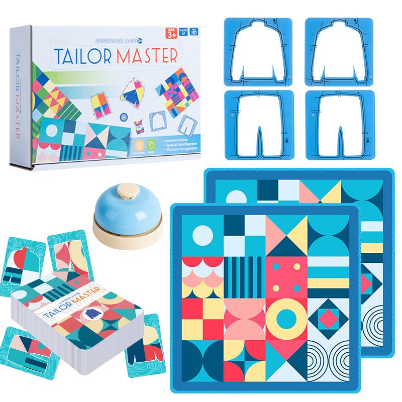 

Tailor Master Battle Game Children Toys Funny Table Game Color Shape Matching Logical Montessori Thinking Interactive Board Game синій