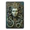 Artă Metalică de Perete Medusa Placă Metalică 20x30cm Decor Gorgonă Decor Cameră