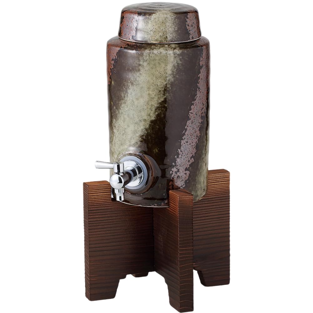 

Shochu x 900ml Black Iga Radium 5 Server Cork Mino Ware Made in Japan Ale-net Server, 11cm H20.5cm, Capacity, No. (with Stopper), Porcelain,