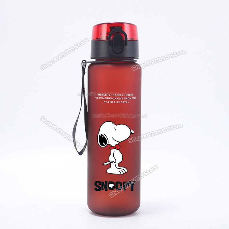 650ml Animation Snoopys Children Water Bottle Boy Girl Outside-Use Sport Straw Mug Animation Design Kids Drink Bottle Leak Proof Polymer Material Jugs