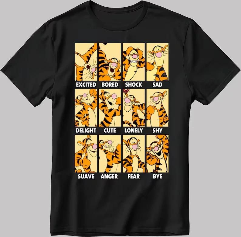 Tigger Moods 2026 Black T Shirt S