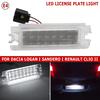 1PCS LED License Number Plate Light Lamp For DACIA LOGAN 1 2004-2012 SANDERO 1 2008-2012 RENAULT CLIO II 2 2001-2004