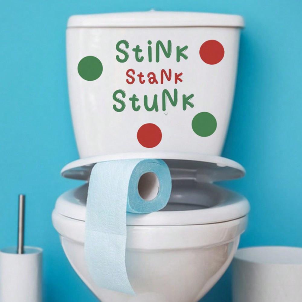 Bathroom Slogan Toilet Sticker, Cross-Border Christmas Decorative Wall Decal