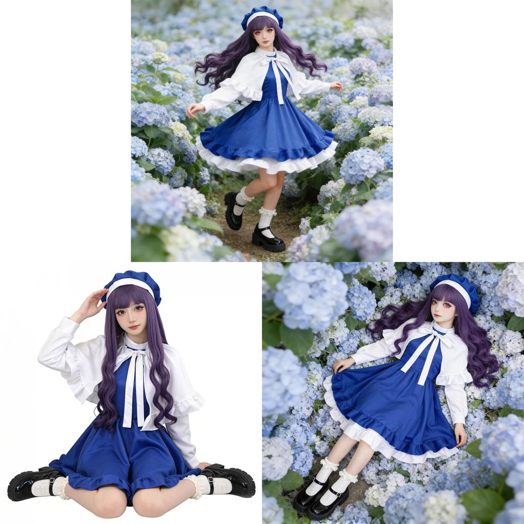 Cardcaptor Sakura Daidouji Tomoyo Cosplay Costume With Lace Trim For Halloween Anime Fans