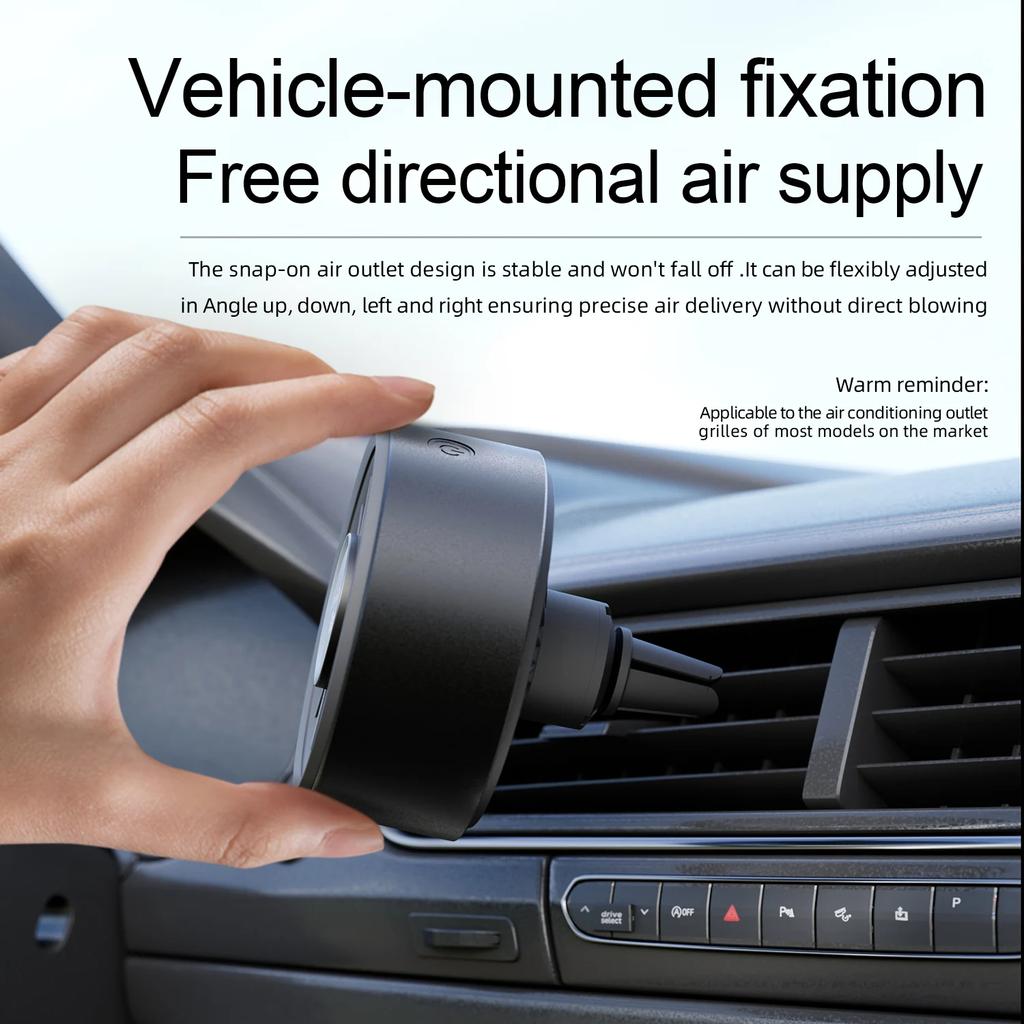 FC9 Car Aromatherapy Fan Mini Car Vent Fan USB Car Fan For Air Vent Portable With Colorful Light Scent Decoration For Truck RV