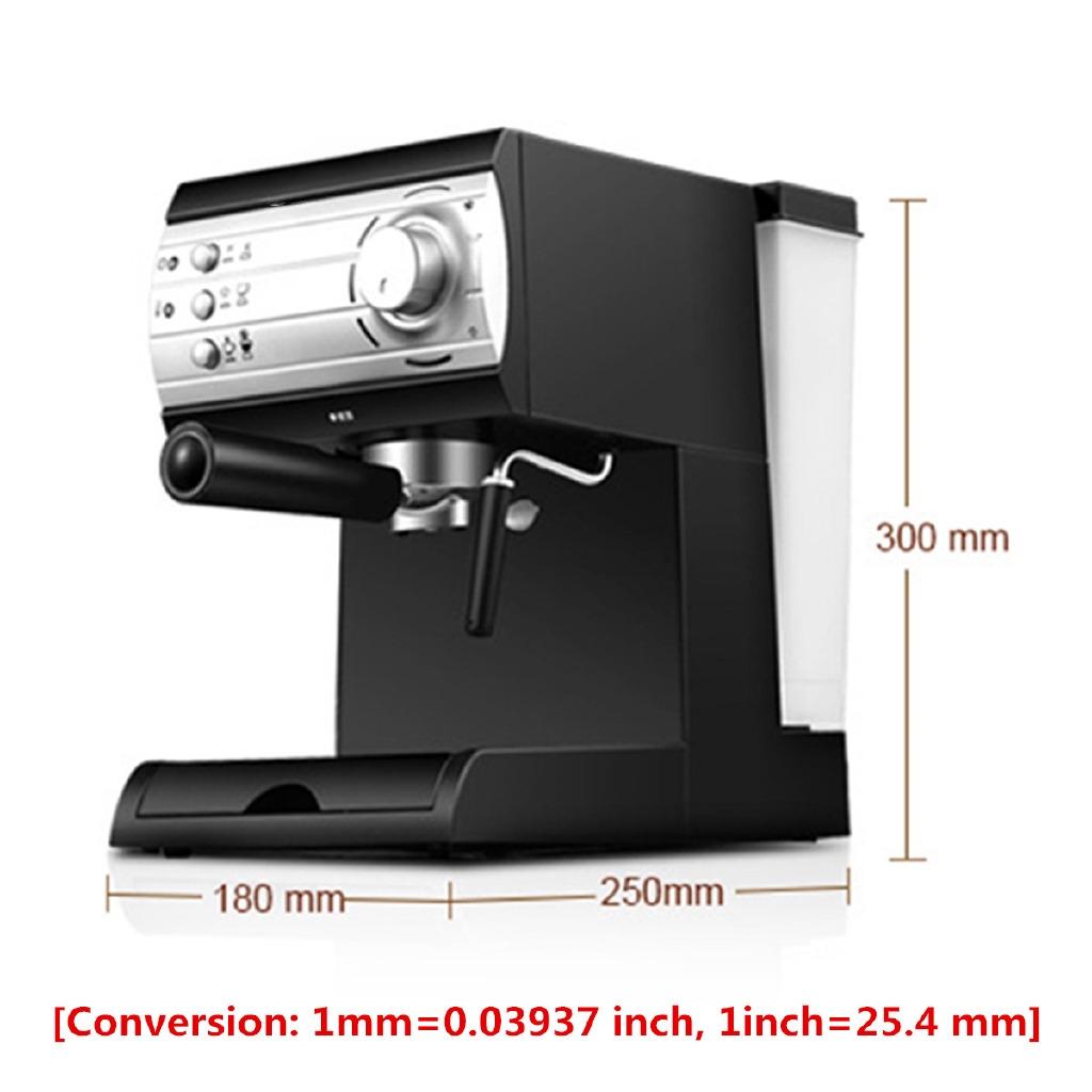 850W Automatic Coffee Maker Barista Espresso Machine Milk Steamer 180x250x300mm