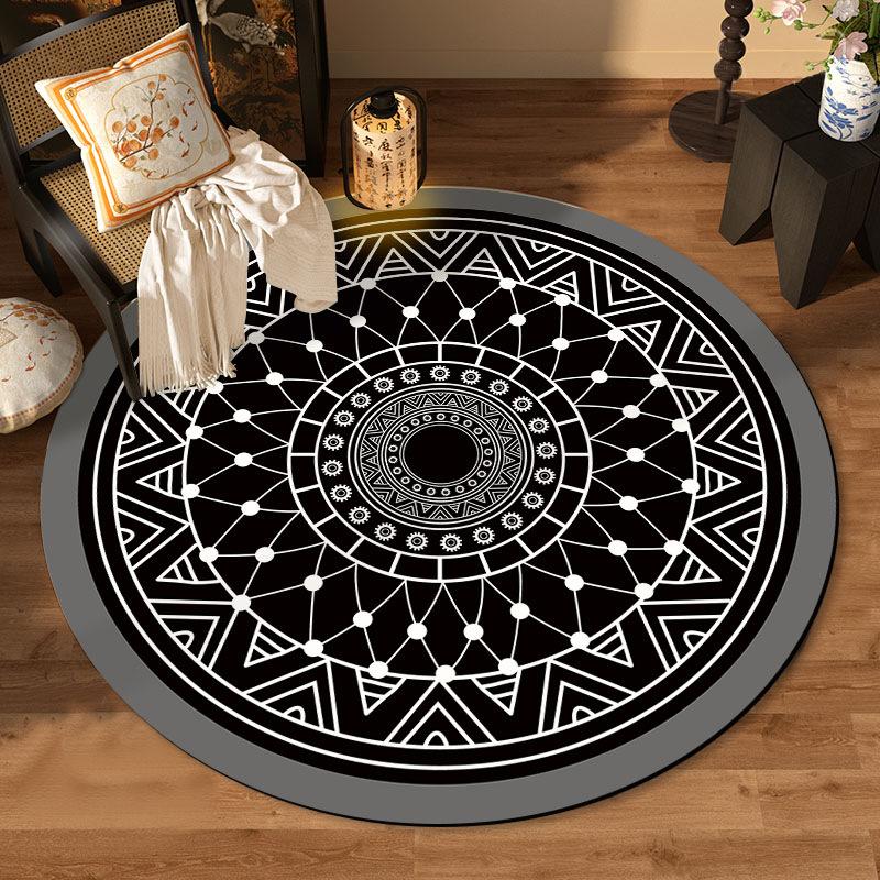 Tree Of Life Round Area Rug Soft Velvet Bath Mat Living Room Sofa Coffee Table Bedroom Bedside Floor Mat