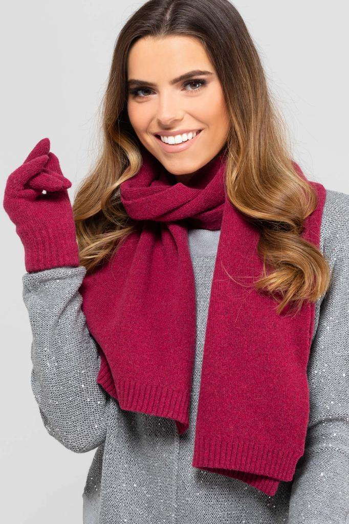 Scarf*02 Women' Winter Fuchsia Color