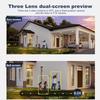 12MP 6K WiFi IP Camera Outdoor 8X Zoom Three Lens Dual Screen Home Security Camera Auto Tracking Mini  CCTV WiFi Surveillance