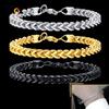 Vnox Fuchs-Schwanz-Kettenarmband für Herren, Oxidiertes Vintage Antikes Franco Armband, Quadratische Kubanische Kette, Lässiger Cooler Punk Schmuck Geschenk