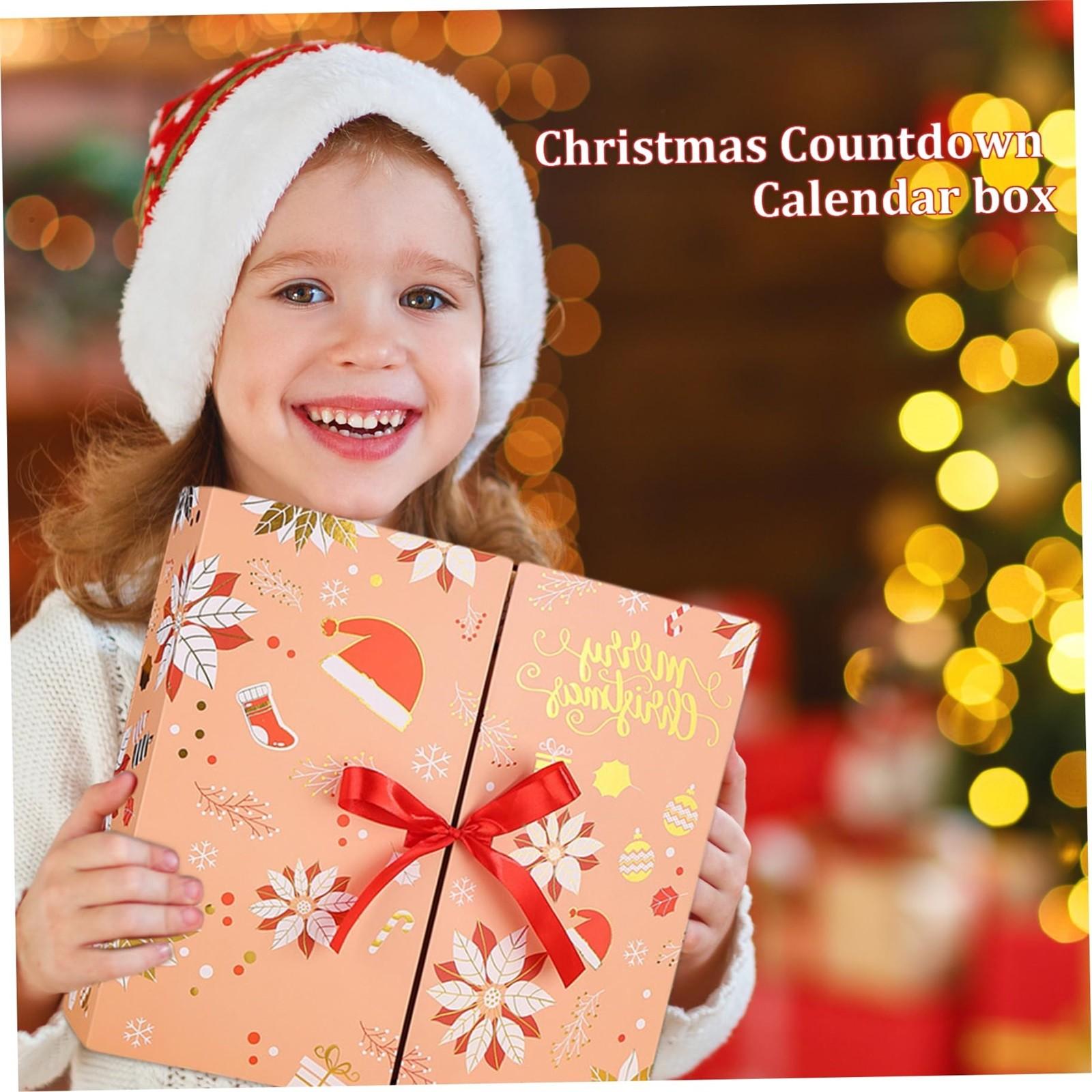 

Рождественский календарь обратного отсчета BlindBox Пустая коробка Подарочная коробка в канун Рождества Маленькая подарочная упаковочная коробка Пустая коробка One Size