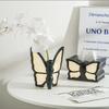 Creative Ceramic Butterfly Vase Black Premium Hydroponic Flower Arrangement Container Dining Table Ceramic Butterfly Flower Vase