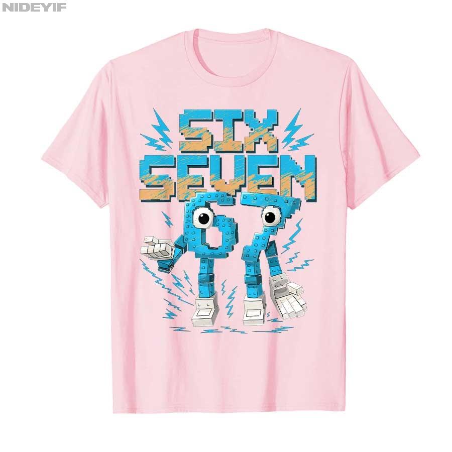 Meme 67 Six Seven 6 7 Italian Brainrot T-shirt For Men Women 100% Cotton T Shirts Short Sleeve Tops 1022-1