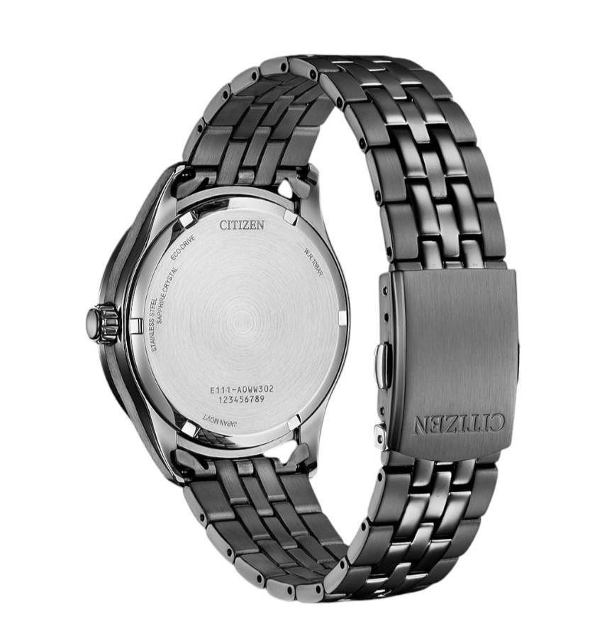 Citizen Relógio masculino Eco-Drive Sapphire Aço inoxidável 41mm Dial BM7567-50L