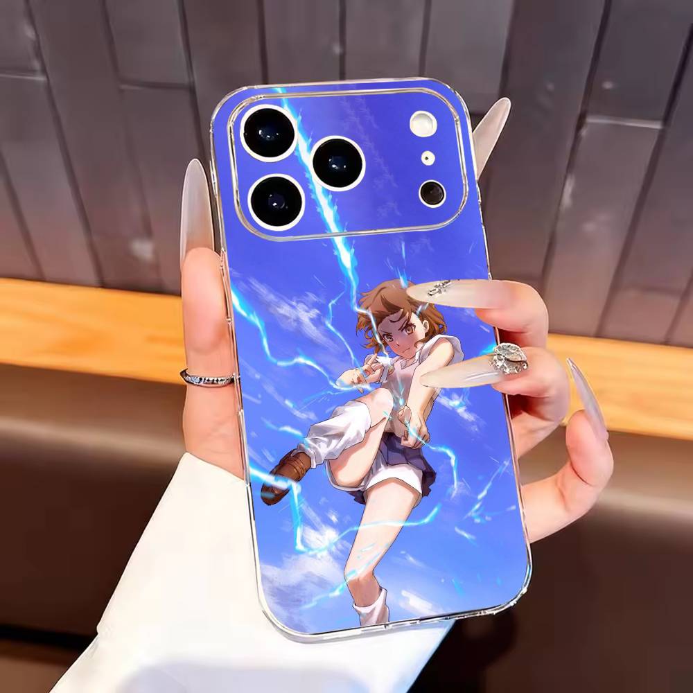 

Misaka Mikoto Phone Case For iPhone17,16,15,14,13,12,11 Plus,Pro Max Soft Transparent Cover iPhone17promax