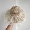 Lace Pearl Straw Hat Femininity Big Brim Shade Sunscreen Hat Soft Sister Seaside Resort Beach Sun Hat