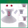 Farbenfrohes Mesh Prinzessinnenkleid Set für Halloween Kostümpartys