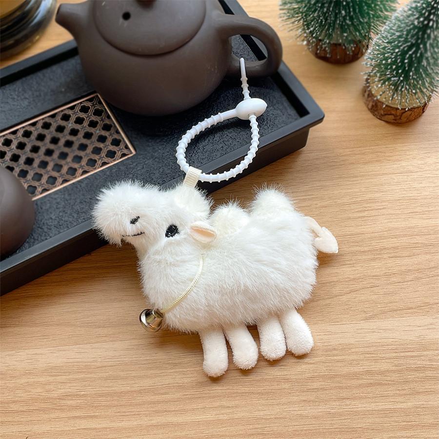 Mini Desert Camel Plush Keychain With Bell Cute Toy For Bag Decor