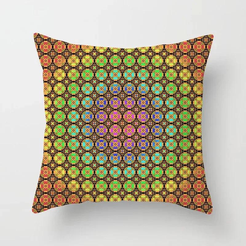 Bohemian Pillowcase Ethnic Floral Geometric Complex Texture Pillowcase Mandala Cushion Cover Sofa Living Room Home Decor