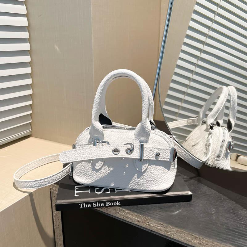 

Ретро маленькая сумка женская новая летняя универсальная сумка-мессенджер мини модная на плечо портативная сумка-ракушка белый