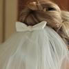 Bowknot Veil for Bride Bridesmaids Wedding Ceremony Veil Wedding Dress Headpiece for Bachelorette Party Bridal Shower