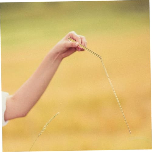 TOYMYTOY Shunron Ruler, Portable Dowsing Rod, Foldable, for Everyday Use, Heavy-Duty Water Divination Pole, Brass, Golden