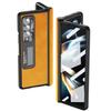 Fashion Front Glass Protector Leather Case For Samsung Galaxy Z Fold4 Zfold4 Fold 3 Fold3 Fold 4 Comfortable Kickstand Cover