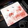 Flower Red Mouse Pad Large Square Computer Office Game Table Mats Rubber Anti-slip Mousepads Small Decor Desk Pads XS 250x200mm